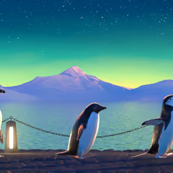 Five Penguins #759