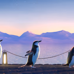 Five Penguins #3096