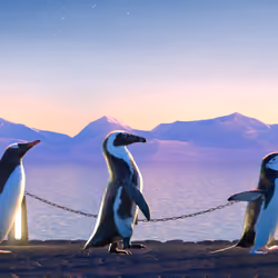 Five Penguins #504