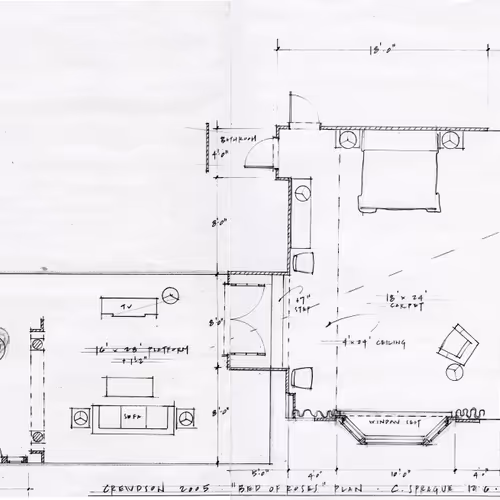 Beneath the Roses, 2003-2008 [Bed of Roses Bundle] Set Design Architectural Sketch by Carl Sprague