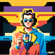 Java Jolt #73, Pixelated Punk Fan 