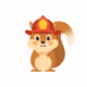 Squirrel with Firefighter Helmet  #10