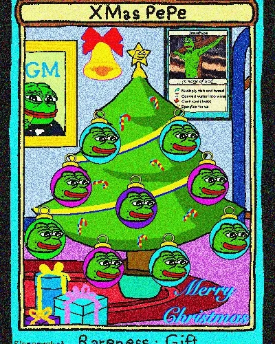 Christmas Card Gifts Rare Pepe Studies