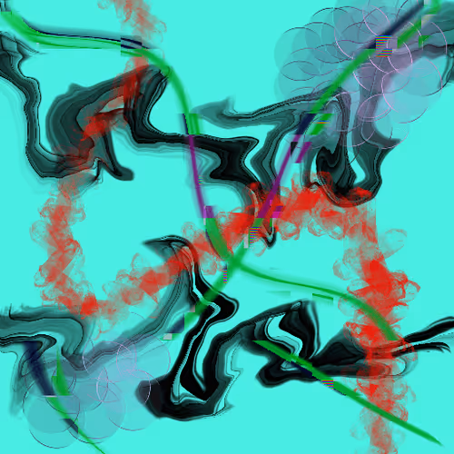Glitch Abstract By Hokusai
