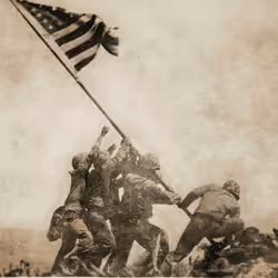 First Print from Raising the Flag on Iwo Jima Negative