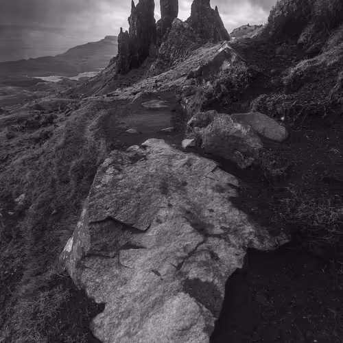 Scotland in Dark and light Grey