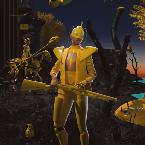 Young Amazon in a Landscape