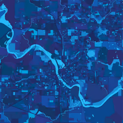 Cedar Rapids, IA, USA - Midnight blue