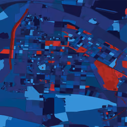 Baotou, China - Bloody blue