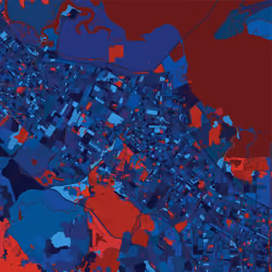 Palo Alto, CA, USA - Bloody blue