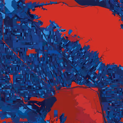 Burbank, CA, USA - Bloody blue
