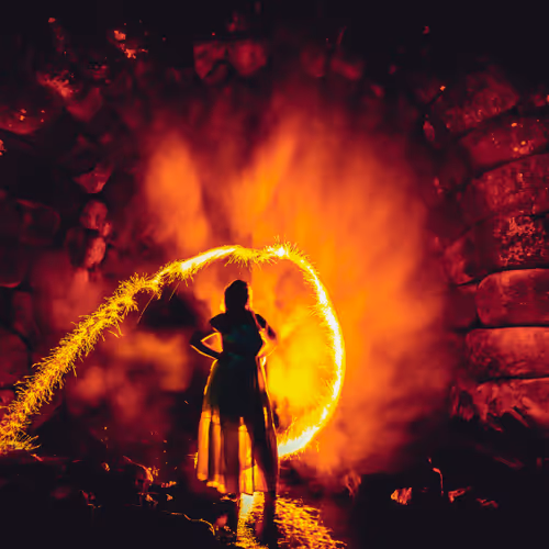 Night is a canvas             light is a paint.