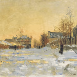 #223 Snow Effect, The Street in Argentuil, 1875
