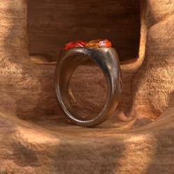 "Bramble Root" Bronze Ring of the Twins