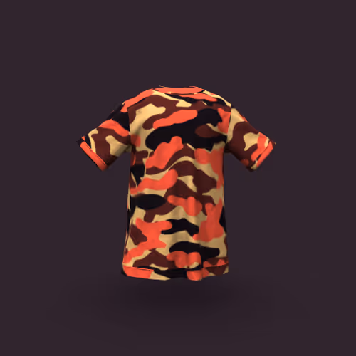 Orange camouflage t-shirt #30