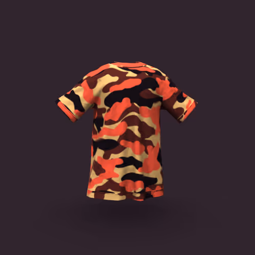 Orange Camouflage T Shirt