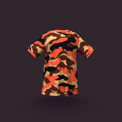 Orange camouflage t-shirt #20
