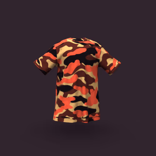 Orange camouflage t-shirt #21