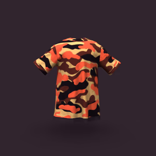Orange Camouflage T Shirt