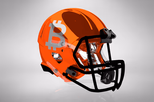 Reflective Metal Bitcoin Helmet