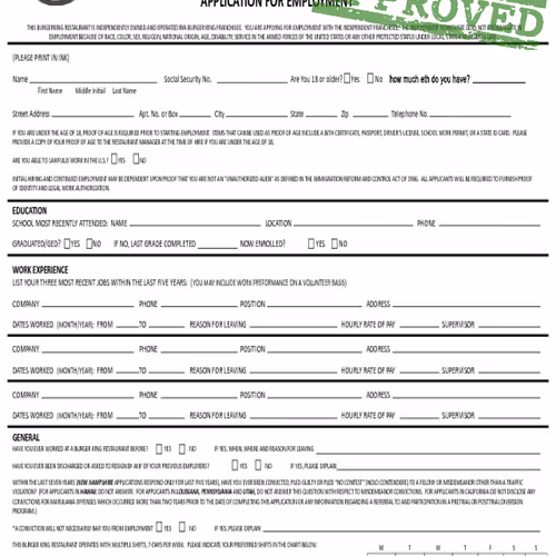 Burger King Application