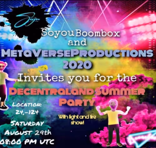 First Decentraland Summer party 2020