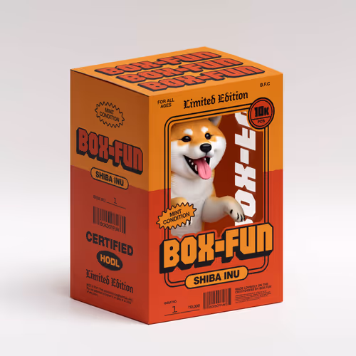 Boxed Shiba inu