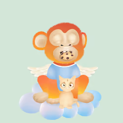 Flying Baby Apes #4129