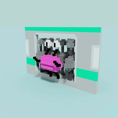 Voxel Lip Alien 1