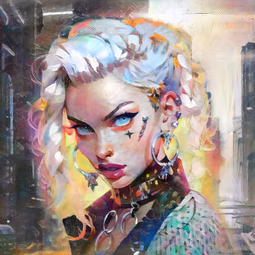 Nano Paint of Mystic Provocative Girl