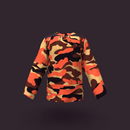 Orange Camouflage Hockey Jersey