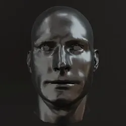 Exploding head - crypto black