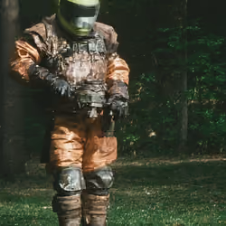 Swedish Man Mows Lawn in Full Protective Gear as Humorous Precaution