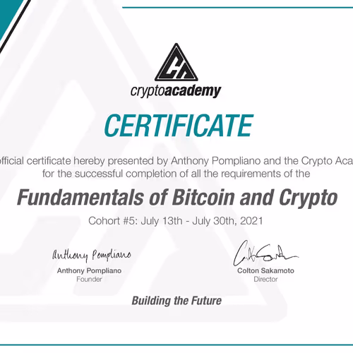 Crypto Academy Nft Certificate