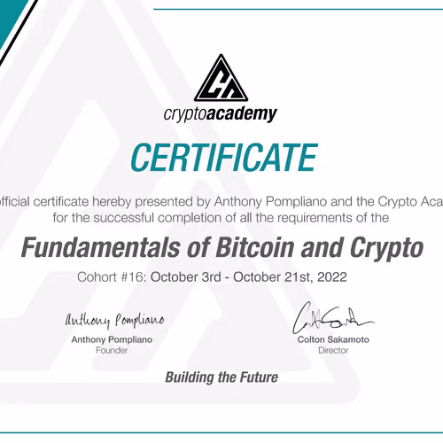 Crypto Academy Nft Certificate