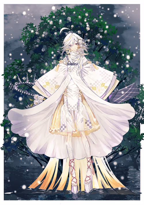 White Camellia Japonica "Water