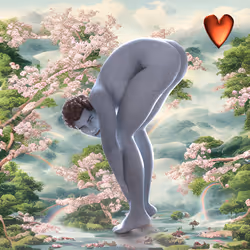 #1 | Bending over scene with background seed 125 and a Red Heart card suit