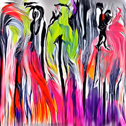 Where would you find a dancing look?