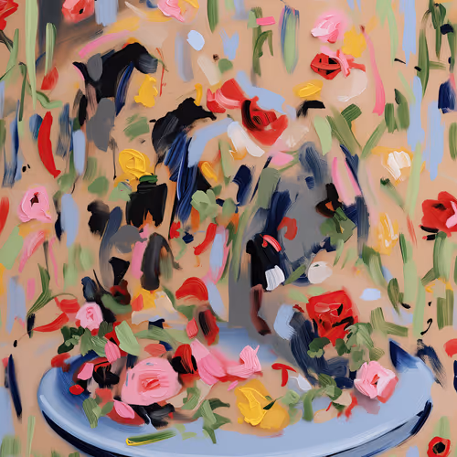 In Labyrinths Of Creamy Flowers