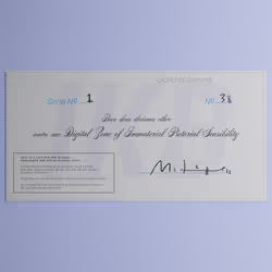 Digital Zone of Immaterial Pictorial Sensibility, Series 1, Edition 38. (Wrapped)
