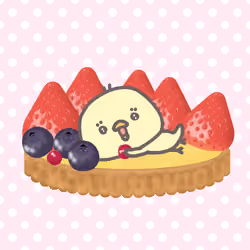 ぴよことベリータルト(Piyoko and berry tart)
