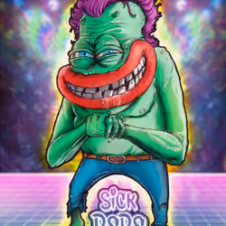 SICKPEPE (x2 pieces) | Series 33 | Card 7 | Rare Pepe