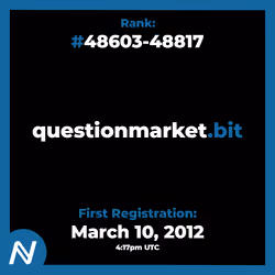 ⚠️ Empty Vault Please Research before purchasing⚠️ #48603-48817 | d/questionmarket | Mar. 10, 2012 | Namecoin .bit Domain - Contents Loading