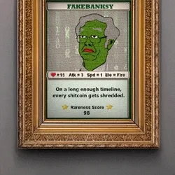 FAKEBANKSY, 100 Issued, Fake Rares Card 1, Series 2
