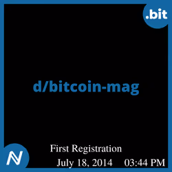 d/bitcoin-mag || July 18, 2014 || Namecoin Domain