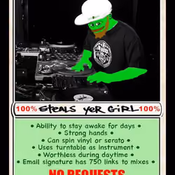 DJPEPE - Series 4 - Rare Pepe Trading
