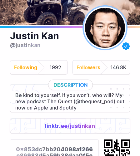 Justin Kan - @justinkan