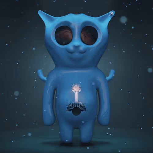Catblox #5392 - Blue Visitor