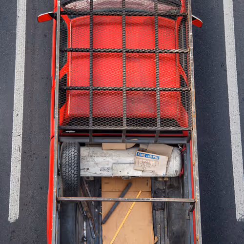 Urban Transportation Red Trucks