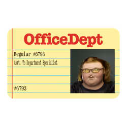 9.5 Ⓡ / week, Office Dept.